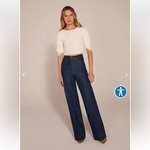 Favorite Daughter The Mischa Super High Rise Wide Leg in Pepper Size 28